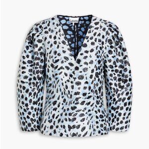 NWT! GANNI Jacquard blouse